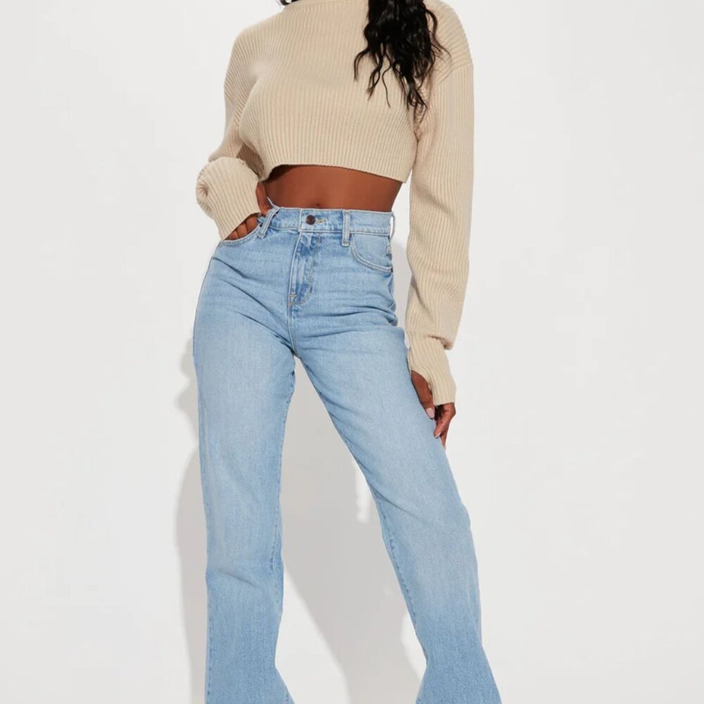 Tall Straight Leg Jeans - Light Wash Size 15